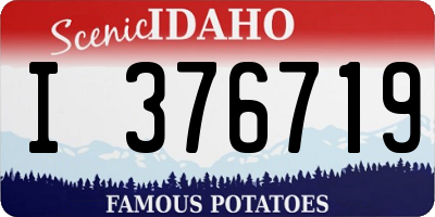 ID license plate I376719