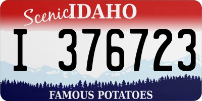 ID license plate I376723