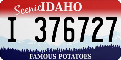 ID license plate I376727