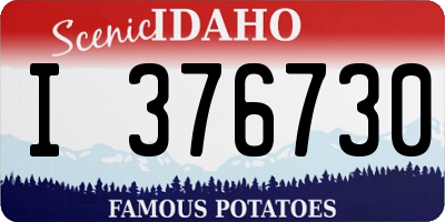 ID license plate I376730