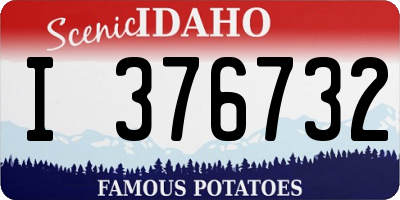 ID license plate I376732