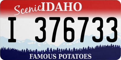 ID license plate I376733