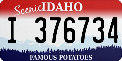ID license plate I376734