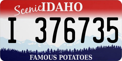 ID license plate I376735