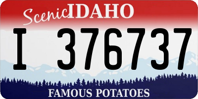 ID license plate I376737