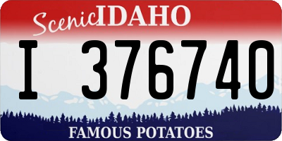 ID license plate I376740
