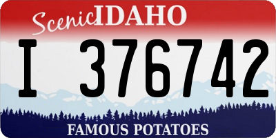 ID license plate I376742