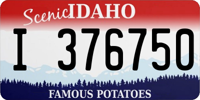 ID license plate I376750