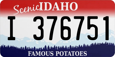 ID license plate I376751