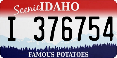 ID license plate I376754