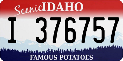 ID license plate I376757