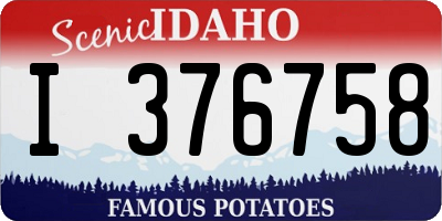 ID license plate I376758