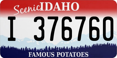 ID license plate I376760