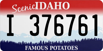 ID license plate I376761