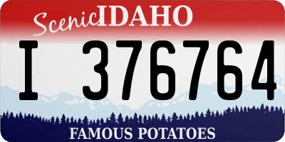 ID license plate I376764