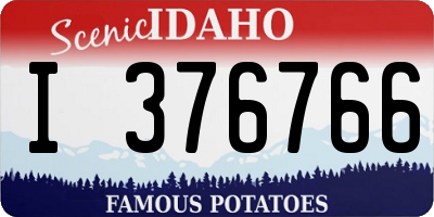 ID license plate I376766