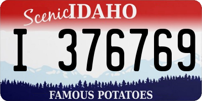 ID license plate I376769