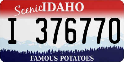 ID license plate I376770