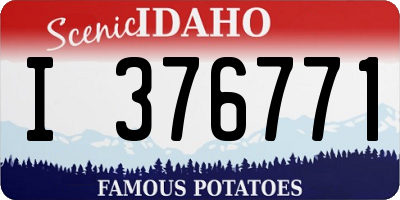 ID license plate I376771