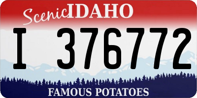 ID license plate I376772