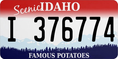 ID license plate I376774