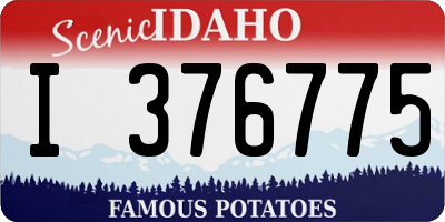 ID license plate I376775