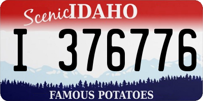 ID license plate I376776