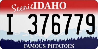 ID license plate I376779