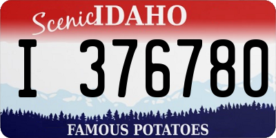 ID license plate I376780