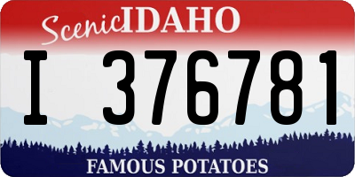 ID license plate I376781