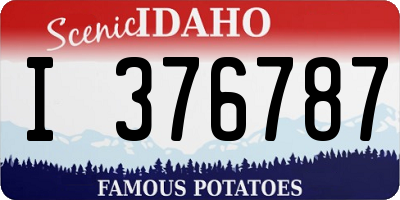 ID license plate I376787