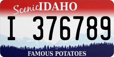 ID license plate I376789