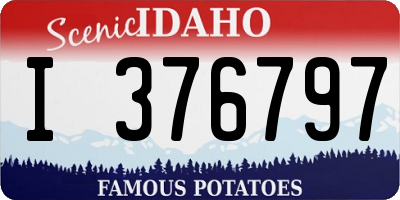 ID license plate I376797