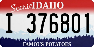 ID license plate I376801