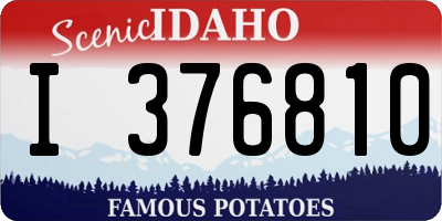 ID license plate I376810