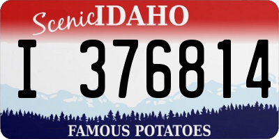 ID license plate I376814