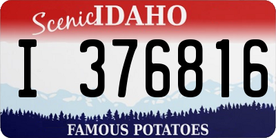 ID license plate I376816