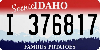 ID license plate I376817
