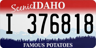ID license plate I376818