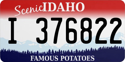 ID license plate I376822
