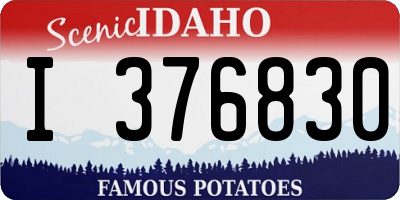 ID license plate I376830
