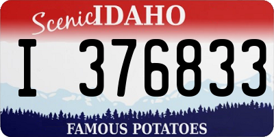 ID license plate I376833