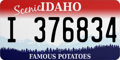 ID license plate I376834
