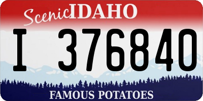 ID license plate I376840