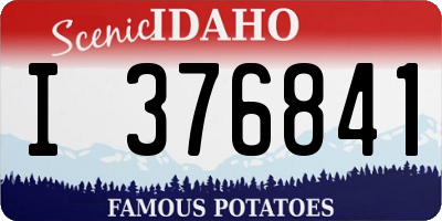 ID license plate I376841