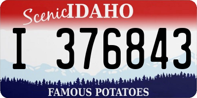 ID license plate I376843