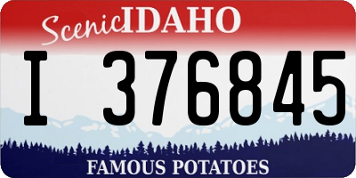 ID license plate I376845