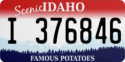 ID license plate I376846