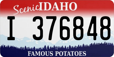 ID license plate I376848