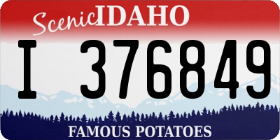 ID license plate I376849